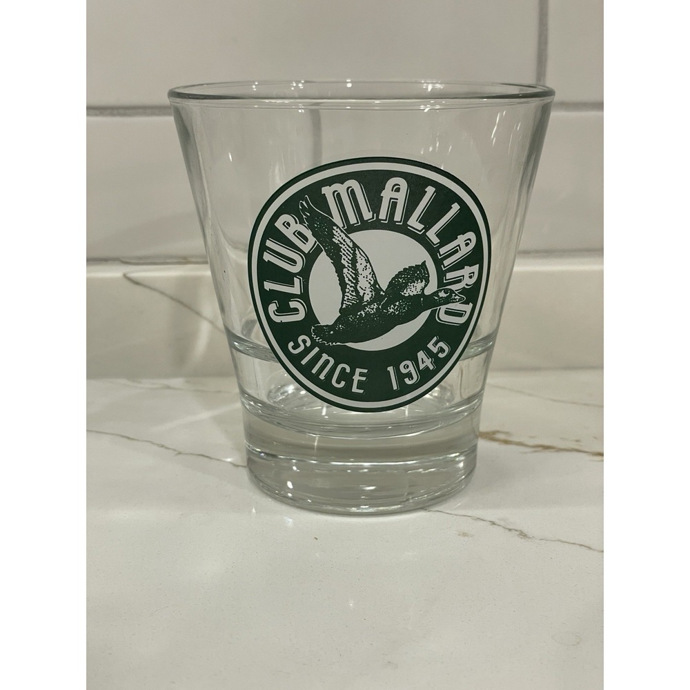 Club Mallard Cocktail Rocks Glass Bar Souvenir California Drink Duck Libbey‎